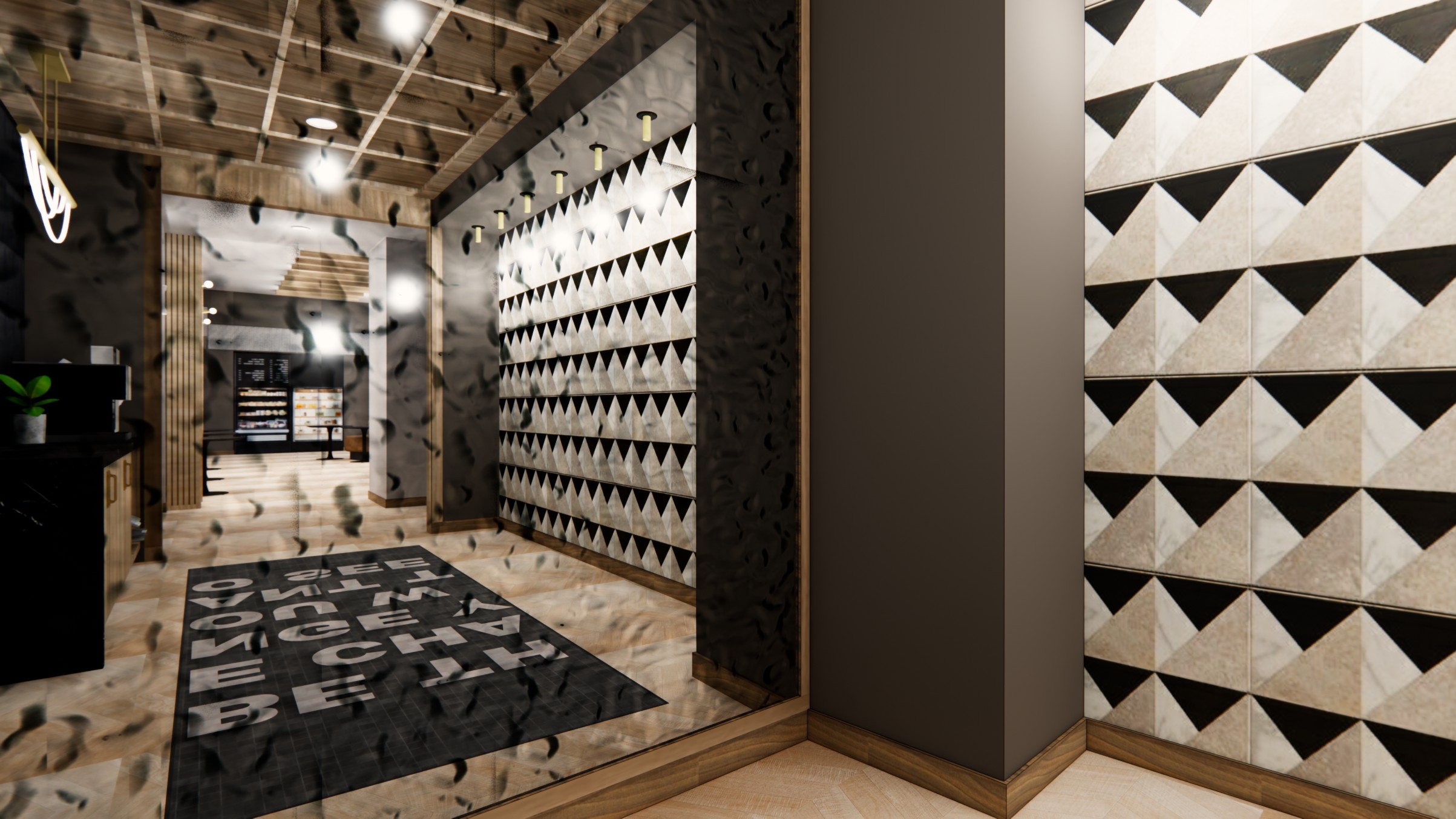 Rendering of designer detail at Honcho